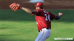 ▲樂天桃猿先發投手霸能。（圖／記者劉彥池攝影）