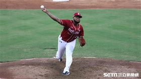 ▲樂天桃猿投手霸能（Lisalverto Bonilla）。（圖／記者劉彥池攝影）