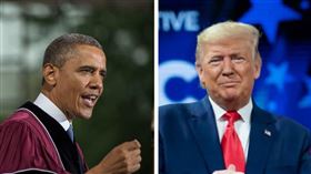 砲火全開！川普回嗆歐巴馬：他是一個「完全無能」的總統（合成圖／翻攝自Obama Foundation、Donald J. Trump臉書）