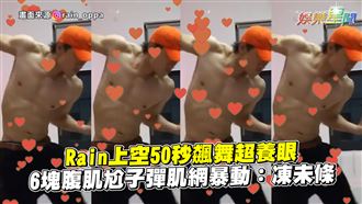 Rain上空飆舞　養眼肌肉引網暴動