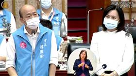 國民黨市議員陳麗娜質詢韓國瑜,（圖／翻攝自高雄市議會即時串流）