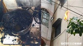 煮糖水煮到跑出門，慘燒到屋外去／翻攝畫面