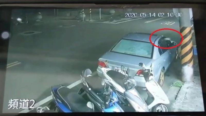 羅百吉愛車停路邊遭砸　兇手竟是它