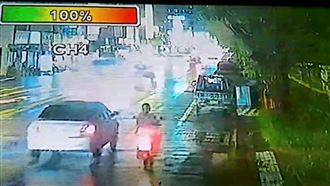 路樹突倒塌！女騎士當場斷氣　畫面曝