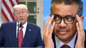 川普，譚德塞。（組圖／翻攝自推特）