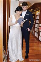 誠品敦南舉辦一日婚紗日，跟敦南同年在1989年生的Jessica也特地前來拍攝婚紗留下最完美道別。（圖／記者林聖凱攝）