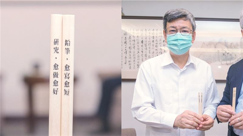 直奔中研院！大仁哥「小鉛筆」暖題字