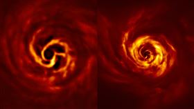 歐洲南歐天文台發現宇宙現象，一顆行星正在誕生。（圖／翻攝自歐洲南天天文台）