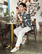 陸正希三立新聞網專訪。（記者邱榮吉/攝影）