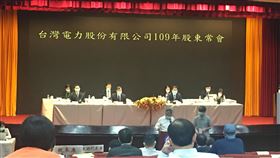 台電股東常會 沒發股利遭股東抗議台電22日下午舉行2020年股東常會，會中說明2019年營運情況，不過長達15年未發股利，現場小股東表達不滿。中央社記者楊舒晴攝　109年5月22日