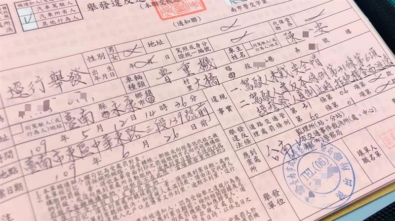 罰單「字太美」爆紅！台南帥警長相曝