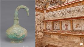 中國河南出土「鵝首曲頸青銅壺」，裡頭不明液體3000ml。（圖／翻攝自微博）