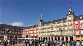 西班牙馬德里市中心的市長廣場。（圖／美聯社／達志影像） 