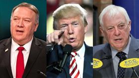 川普、蓬佩奧、彭定康