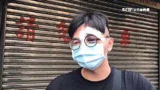 基隆道路雨後坑洞　3騎士摔成熊貓眼