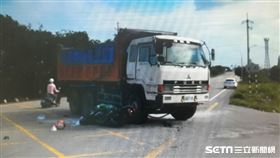 台中清水兩重機撞砂石1死1重傷／翻攝畫面