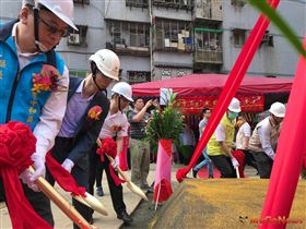 簡易都更再一案 中和廟美段老舊建物重建開工動土（圖／新北市政府）
