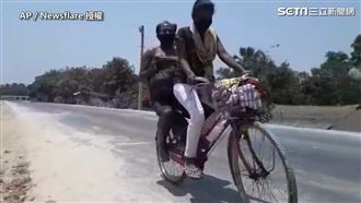 騎單車近千里  印度女載腳傷父返家