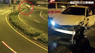 自撞空翻　3人全沒事…奇蹟畫面曝！