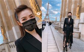 謝金燕設計「質感黑」蕾絲口罩。（圖／翻攝自IG）