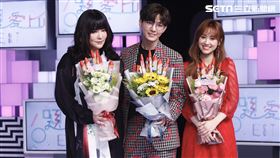 炎亞綸、唐綺陽、吳姍儒（Sandy）主持新節目《36題愛上你》（記者林聖凱攝影）
