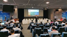 桃園機場公司舉辦第三航廈土建工程說明會，國內外廠商代表出席踴躍反應烈。（圖／桃園國際機場提供）