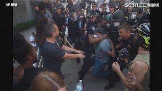 影／CNN總部遭示威者暴動擲彈攻擊