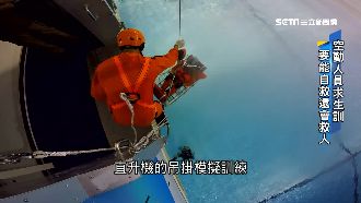 泳池秒變怒海　直擊飛行員水中求生訓