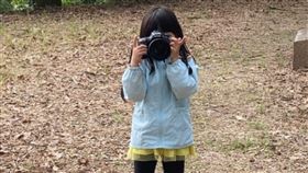 女兒,爸爸,拍照,模糊,特效,對焦