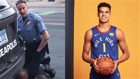 Michael Porter Jr.發文要為該名員警祈禱。（合成圖／翻攝自推特）