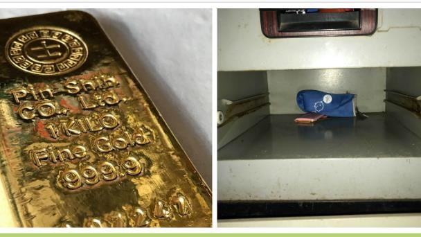 驚！路邊撿破鐵櫃　竟掉出百萬大金條