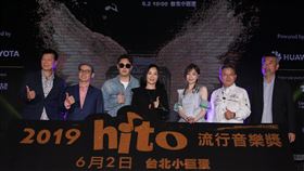 王心凌、潘瑋柏出席2019 hito流行音樂獎頒獎典禮啟動儀式記者會。（記者邱榮吉/攝影）