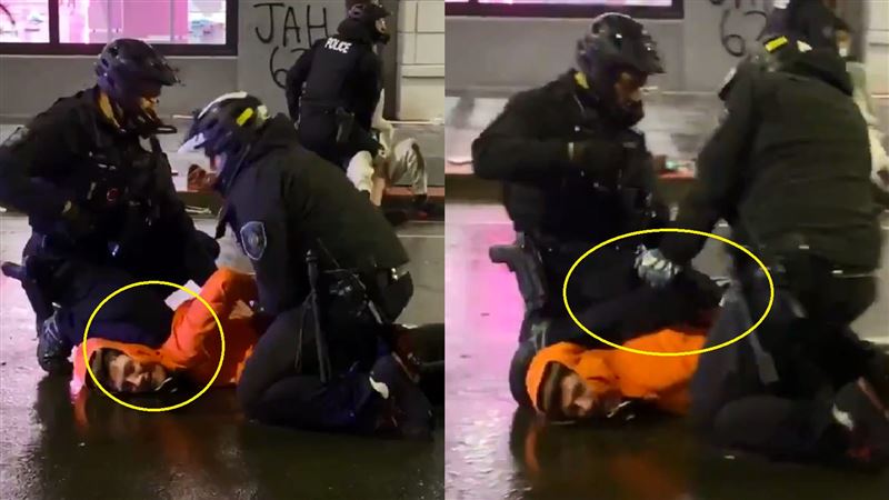 警又「膝壓脖」民眾　同事超怕秒移開