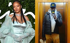 蕾哈娜，路易威登男裝藝術監督阿伯拉赫（Virgil Abloh）。（圖／翻攝自IG）