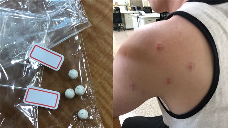 為了好玩⋯氣槍怪客街頭試槍騎士肉綻