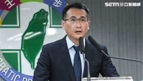 民進黨發言人鄭運鵬。 （圖／記者林敬旻攝）