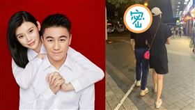 何猷君近日在街頭被直擊，與奚夢瑤身高矮了半截。（圖／翻攝自明星娛樂新聞微博）