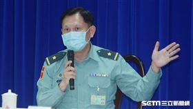 國防部發言人史順文少將召開記者會。（記者邱榮吉/攝影）