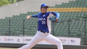 ▲亞錦賽中國隊韓國隊蘇珩準。（圖／中華棒協提供）