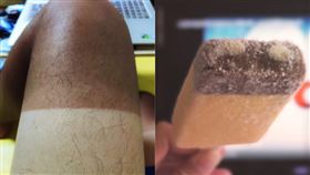 5千元單車褲太防曬！男大腿成「布丁雪糕」　網友喊：想買（圖／翻攝自爆廢公社臉書、臉書）