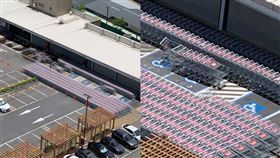 好市多北投店，外頭曬出數十輛手推車高溫曬太陽消毒，引起網友熱烈討論（圖／翻攝自Costco好市多 商品經驗老實說)
