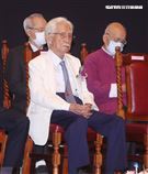 總統府資政辜寬敏以校友身分出席國立師範大學95周年慶。（記者邱榮吉/攝影）