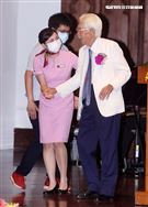 總統府資政辜寬敏以校友身分出席國立師範大學95周年慶。（記者邱榮吉/攝影）