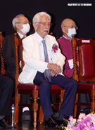 總統府資政辜寬敏以校友身分出席國立師範大學95周年慶。（記者邱榮吉/攝影）