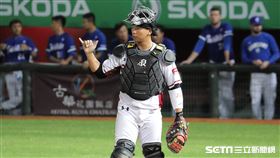 ▲樂天桃猿捕手廖健富。（圖／記者劉彥池攝影）