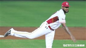 ▲樂天桃猿先發投手霸能。（圖／記者劉彥池攝影）