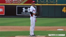 ▲樂天桃猿先發投手王溢正。（圖／記者劉彥池攝影）