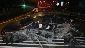 台北,中山北路,分隔島,頭顱破裂（圖／翻攝畫面）