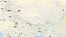 中印邊境談判無功而返，印度目前最在意的是中國在拉達克班公錯湖（紅標處）曾是印度控制下的地區增兵。（圖取自Google地圖google.com.tw/map）