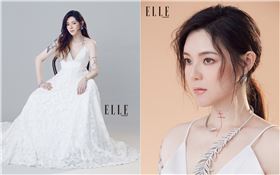 歐陽靖登上《ELLE WEDDING》春夏號封面。 （圖／《ELLE》國際中文版雜誌）